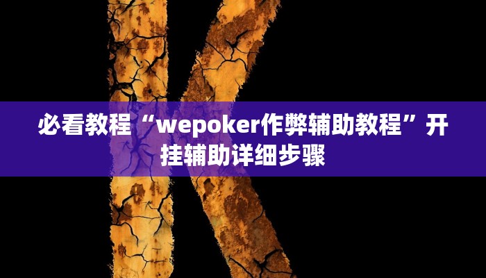 必看教程“wepoker作弊辅助教程”开挂辅助详细步骤