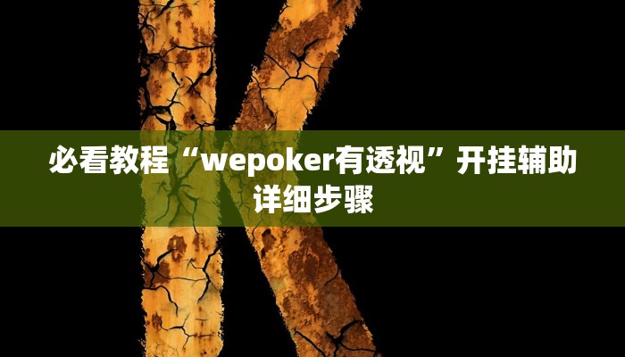 必看教程“wepoker有透视”开挂辅助详细步骤 必看教程“wepoker有透视”开挂辅助详细步骤